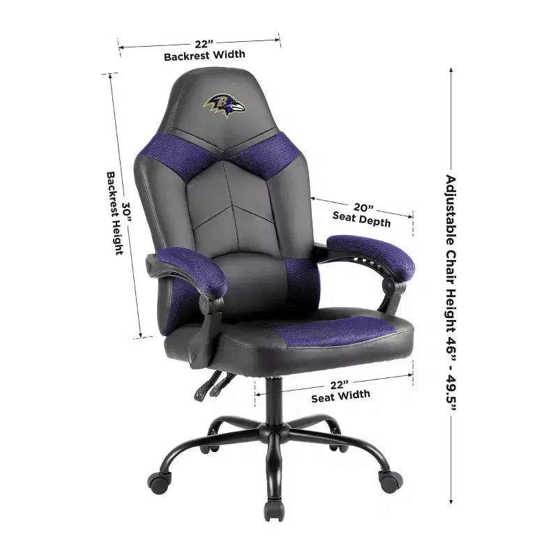 Sedia gaming e da ufficio extra large con altezza regolabile e base girevole