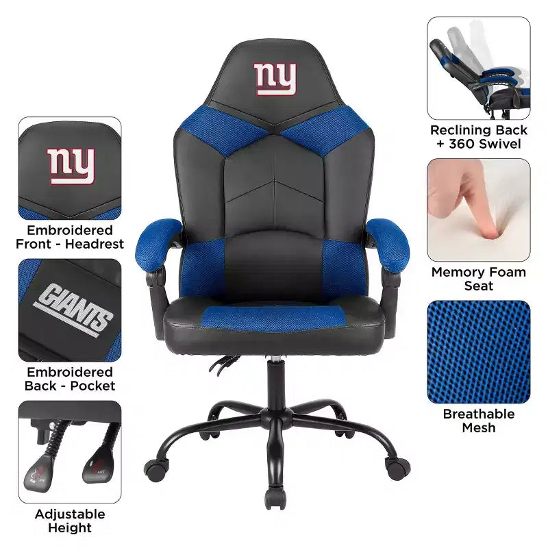 Sedia da ufficio girevole extra large con altezza regolabile