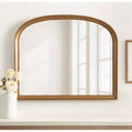 Specchio da parete ad arco 34"x28" con cornice dorata