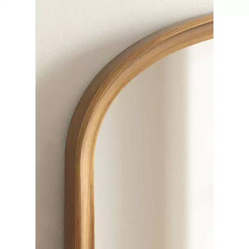 Specchio da parete ad arco 34"x28" con cornice dorata