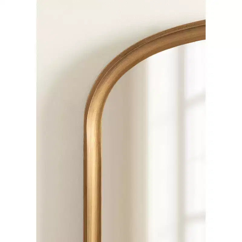 Specchio da parete ad arco 34"x28" con cornice dorata
