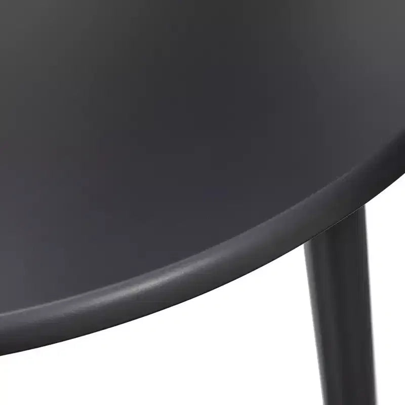 Tavolo da pranzo rotondo stile rustico da 42" – 4 posti, nero