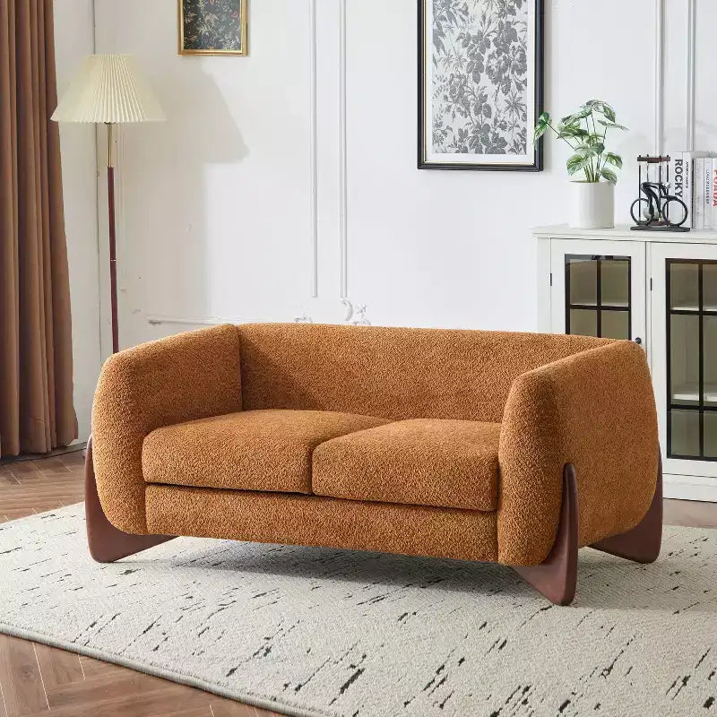 Divanetto in Tessuto Bouclé da 160 cm