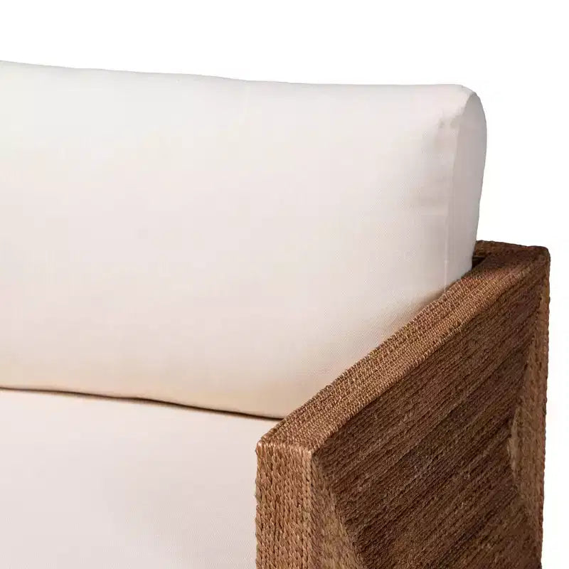 Poltrona in legno di Acacia e alghe marine – Marrone chiaro sbiancato