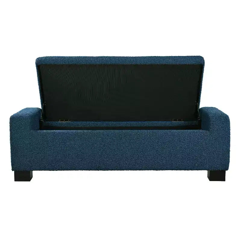Pouf contenitore imbottito con coperchio a cerniera – 2 posti