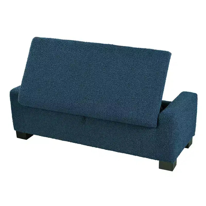 Pouf contenitore imbottito con coperchio a cerniera – 2 posti