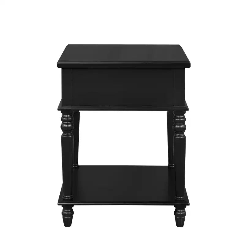 Tavolino quadrato con cassetto – Nero