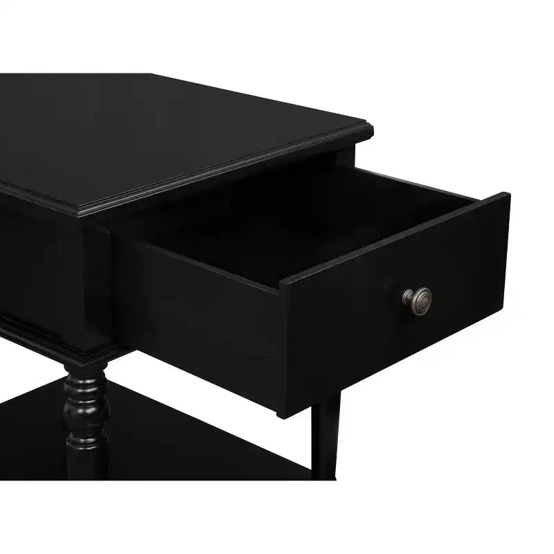 Tavolino quadrato con cassetto – Nero