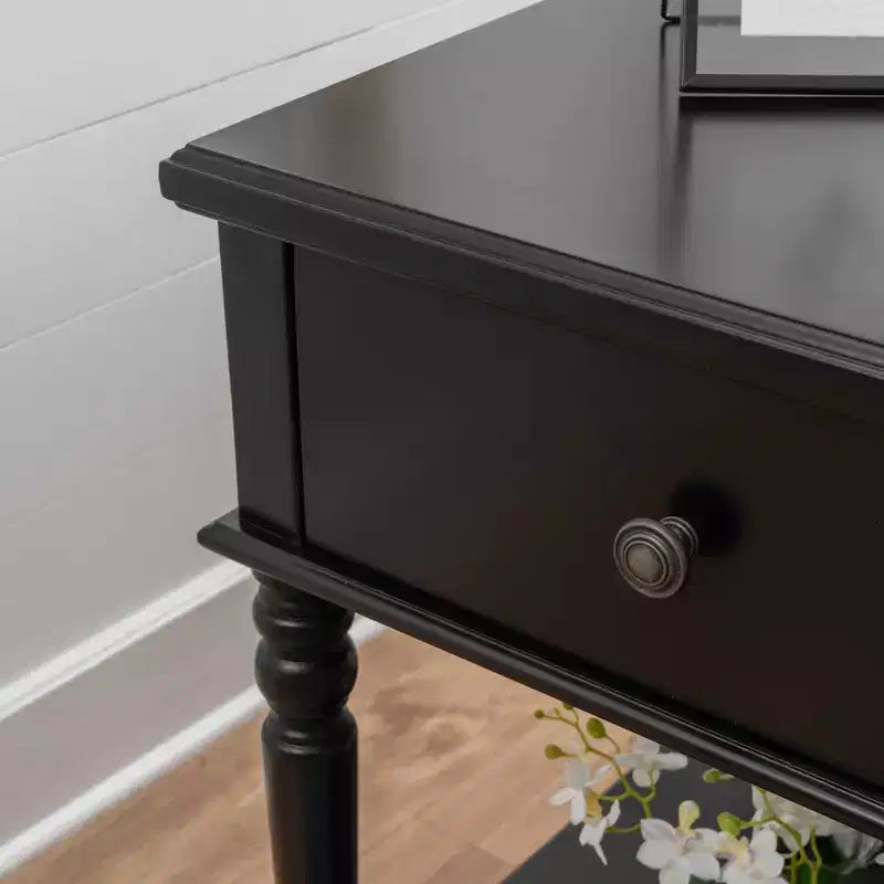 Tavolino quadrato con cassetto – Nero