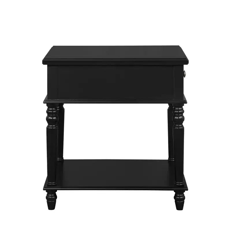 Tavolino quadrato con cassetto – Nero