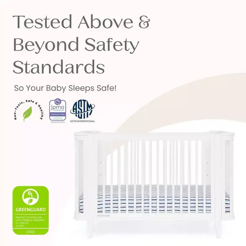 Culla convertibile 4-in-1 con certificazione GREENGUARD Gold