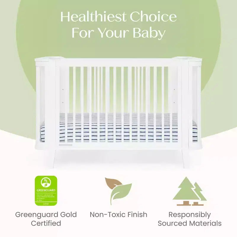Culla convertibile 4-in-1 con certificazione GREENGUARD Gold