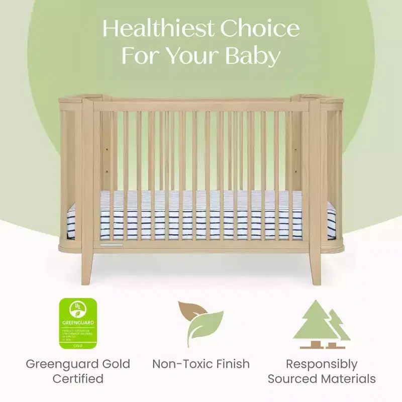Culla convertibile 4-in-1 con certificazione GREENGUARD Gold