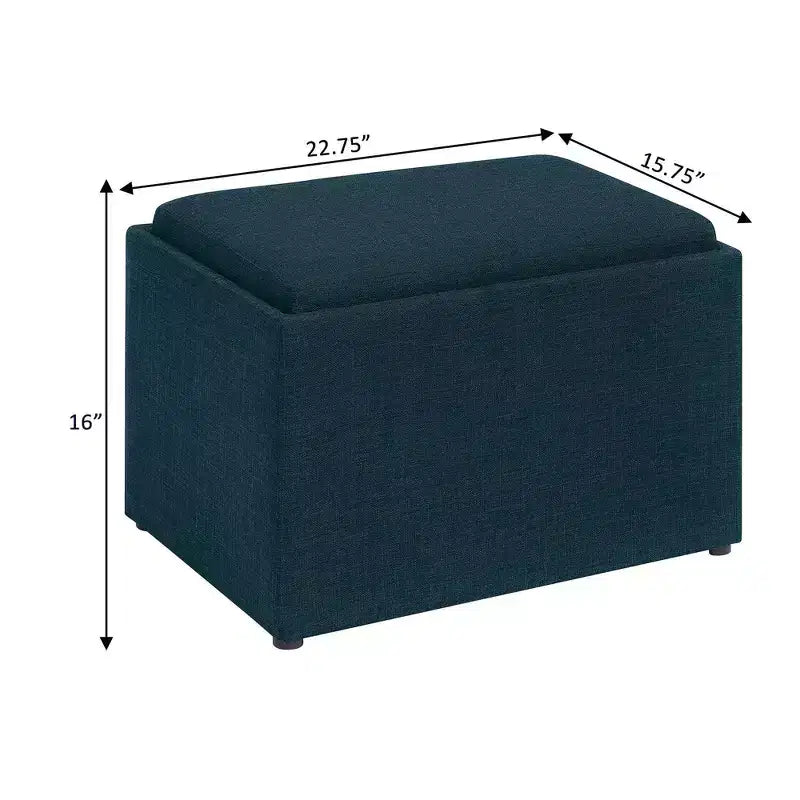 Pouf contenitore accent con vassoio reversibile