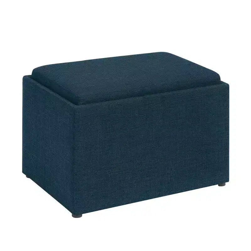 Pouf contenitore accent con vassoio reversibile