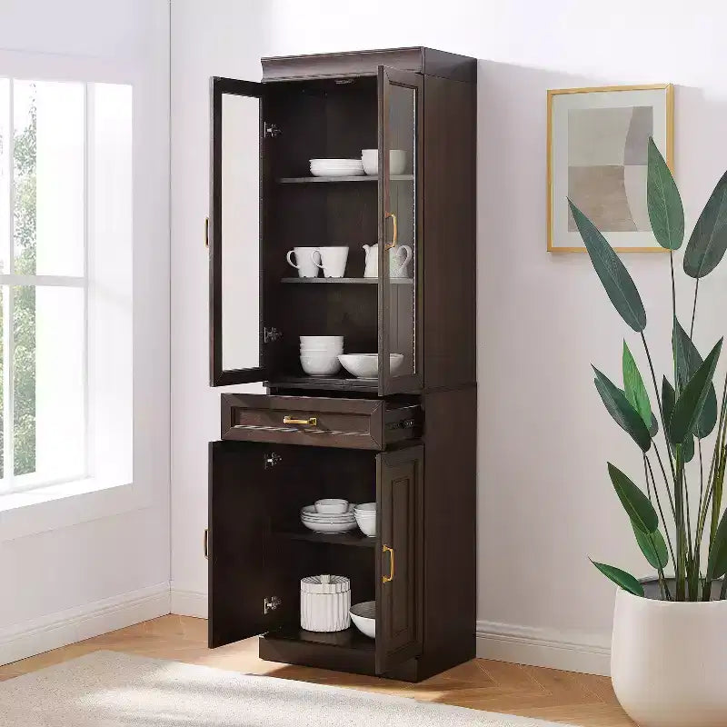 Dispensa da cucina con anta in vetro da 78 pollici