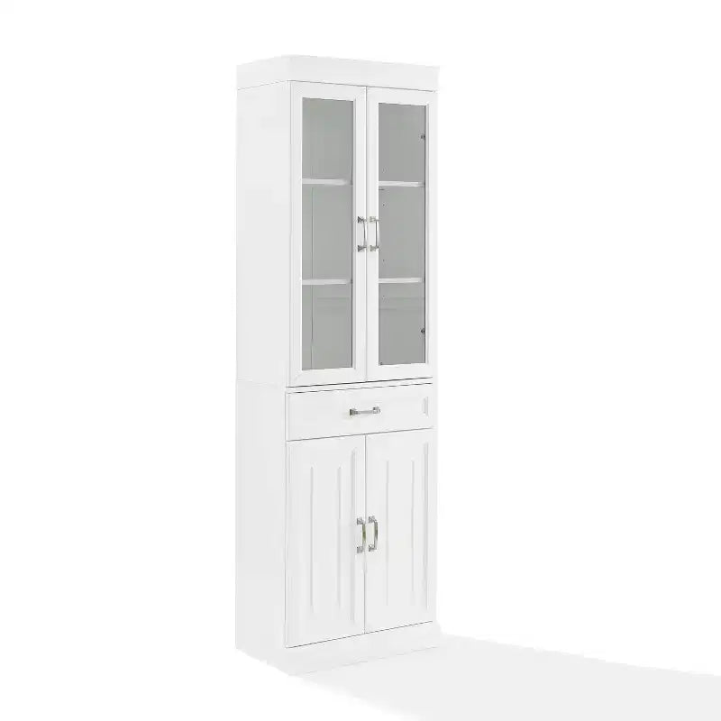 Crosley 78 Stanton Glass Door Kitchen Storage Pantry Cabinet