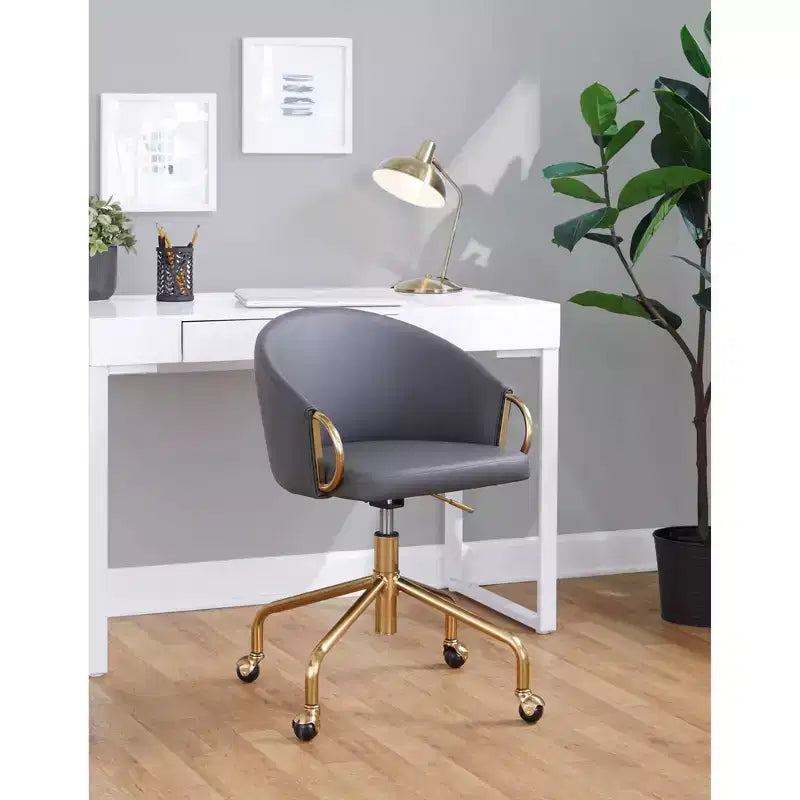 Sedia da ufficio Glam con altezza regolabile e rotelle