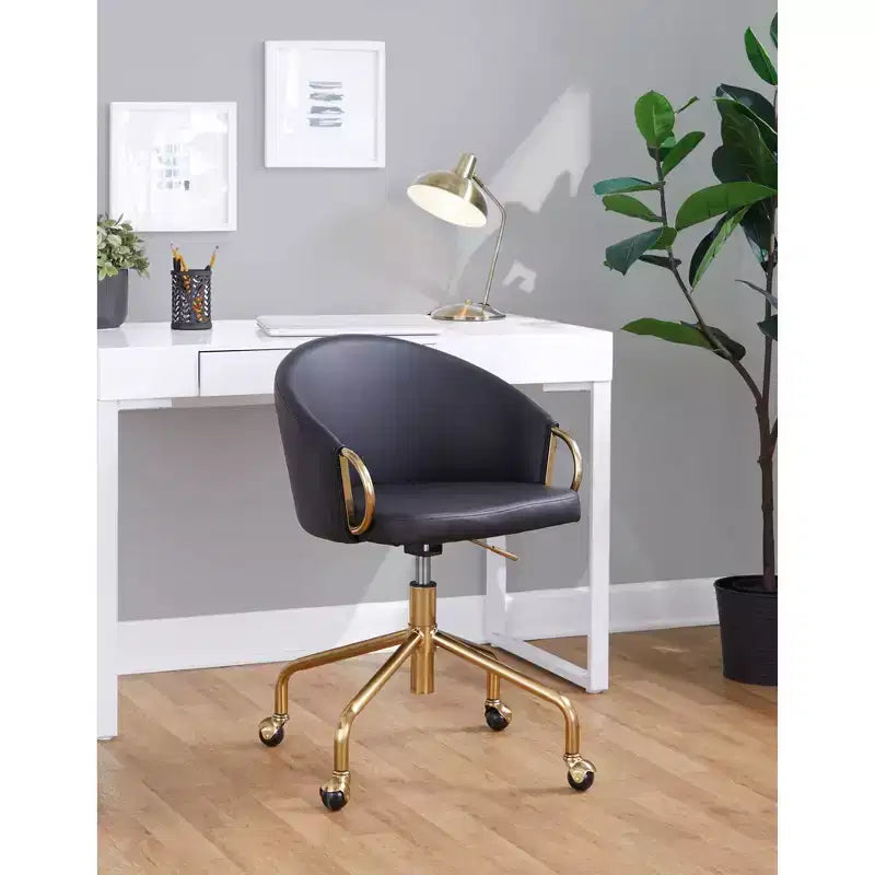 Sedia da ufficio Glam con altezza regolabile e rotelle