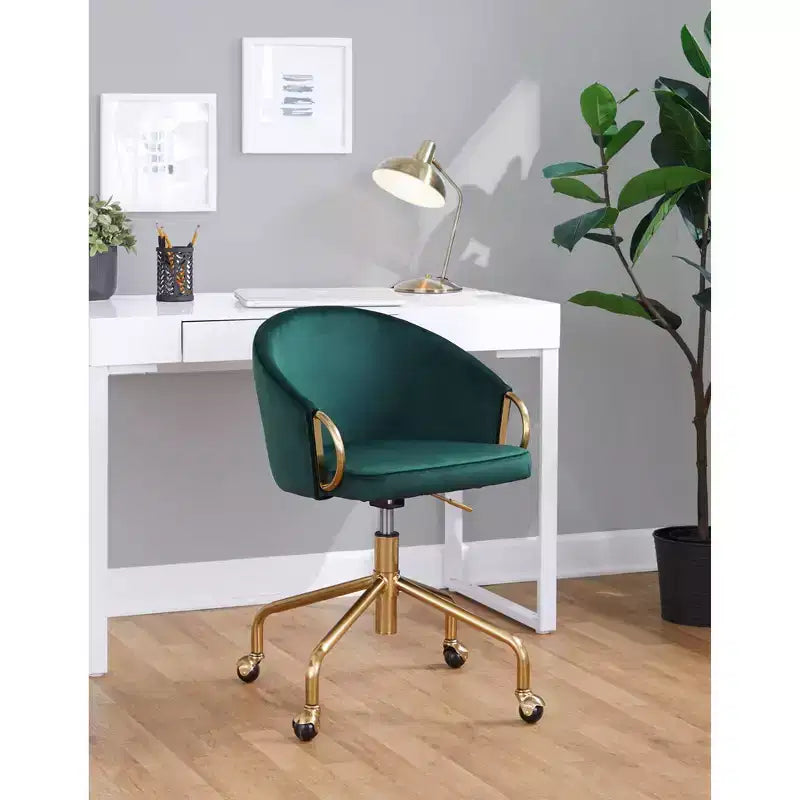Sedia da ufficio Glam con altezza regolabile e rotelle