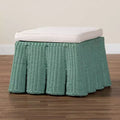 bali & pari Palm Scallop Rattan Ottoman