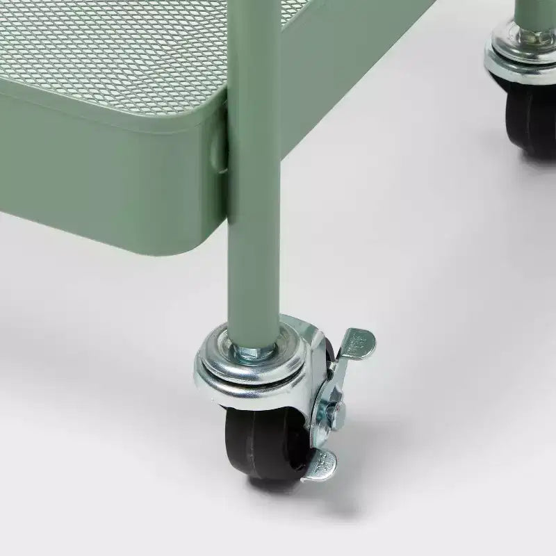 Carrello portaoggetti a 3 ripiani con pannello forato