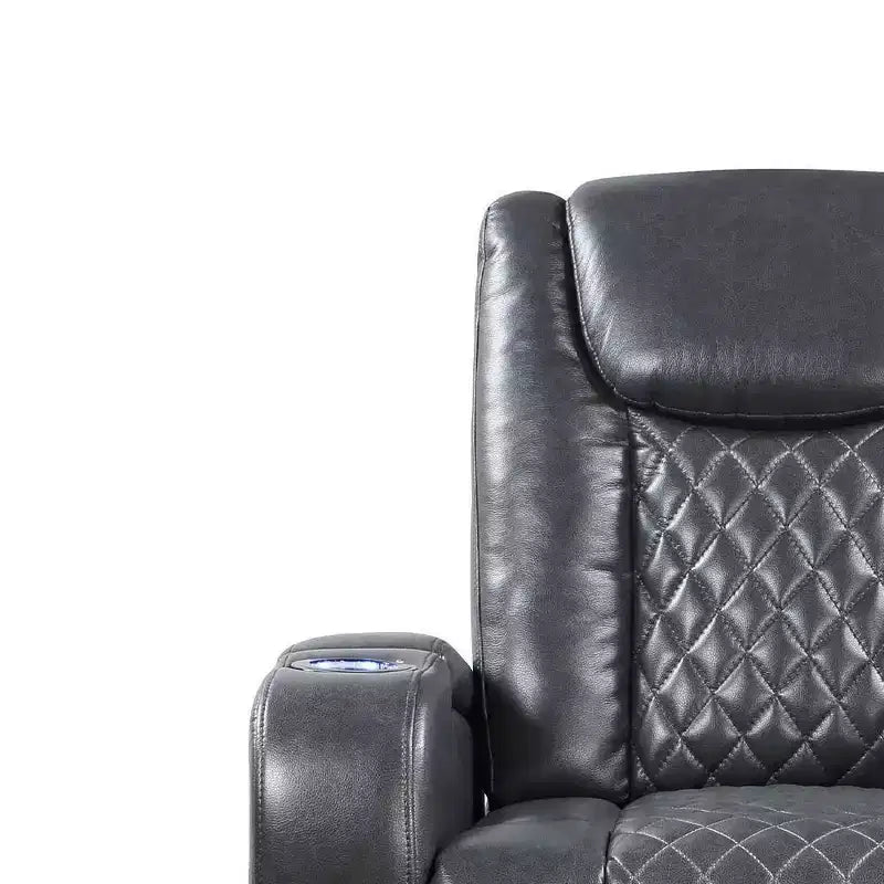 Poltrona reclinabile elettrica in pelle