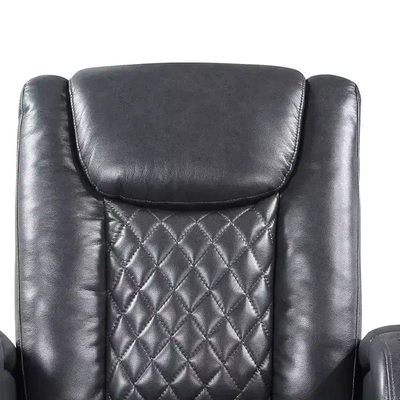 Poltrona reclinabile elettrica in pelle