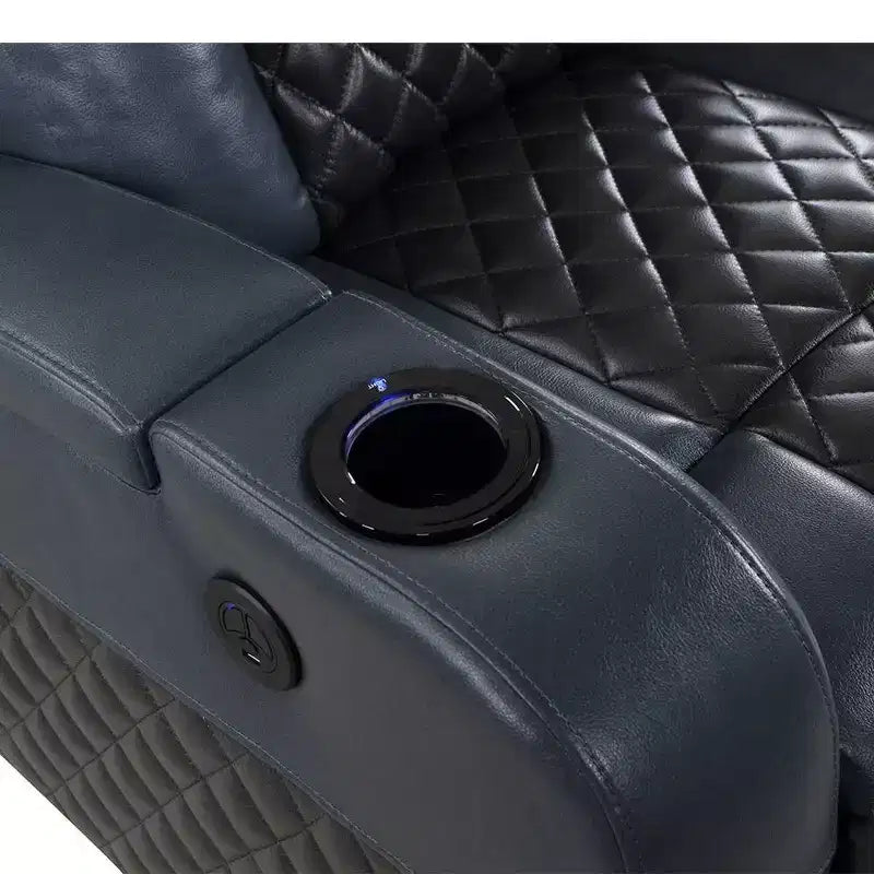 Poltrona reclinabile elettrica in pelle