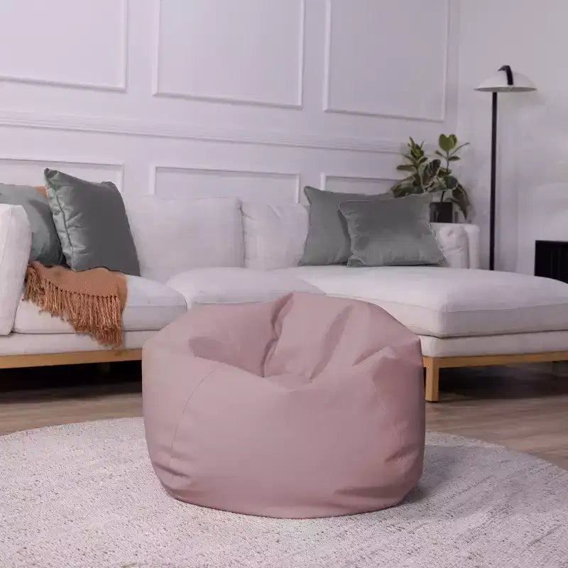 Pouf rotondo in vinile per bambini
