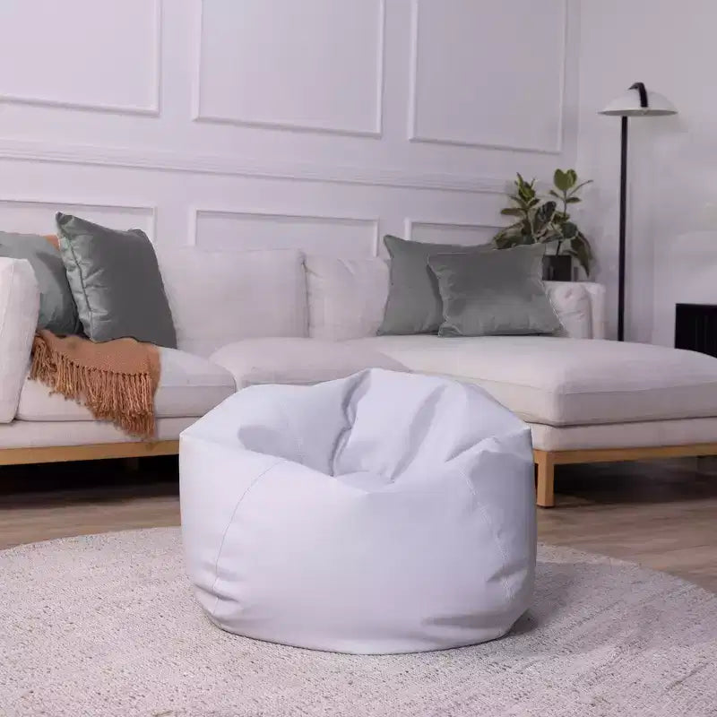 Pouf rotondo in vinile per bambini