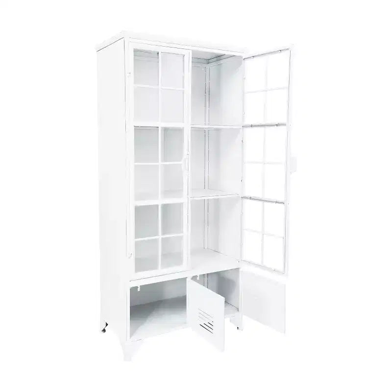 Armadio metallico alto 57,5" con ripiani fissi