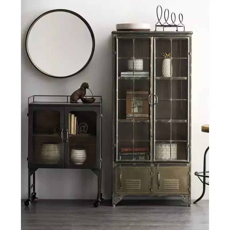 Armadio metallico alto 57,5" con ripiani fissi