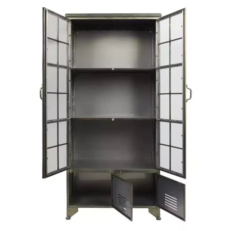 Armadio metallico alto 57,5" con ripiani fissi