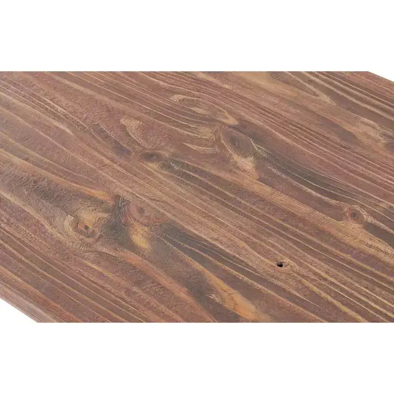 Tavolino da Caffè in Legno Massello con Gambe Nere